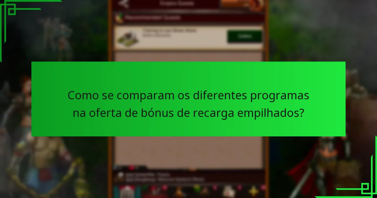 Quais são os benefícios dos níveis superiores nos programas de bónus de recarga?